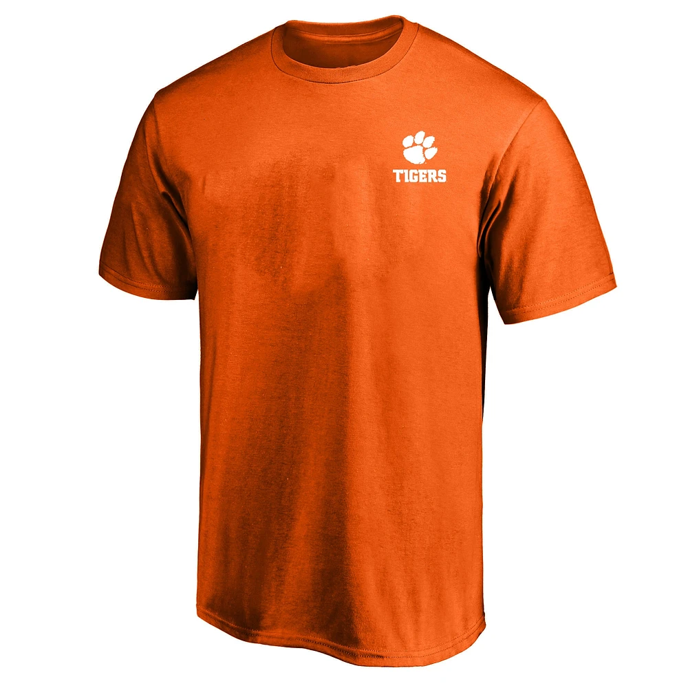 Men's Fanatics Orange Clemson Tigers Big & Tall 2-Hit T-Shirt