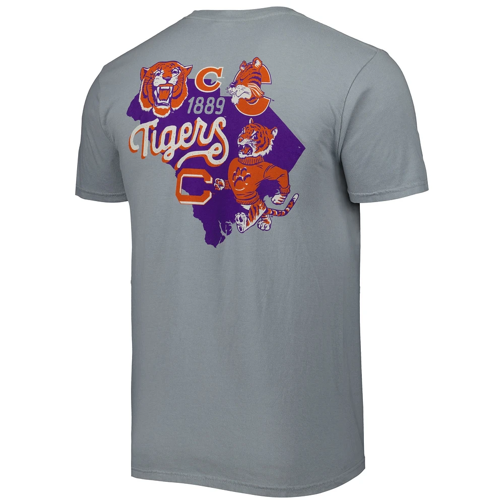 Men's Graphite Clemson Tigers Vault State Comfort T-Shirt