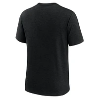 Men's Nike Heather Black Clemson Tigers Legacy Arch Tri-Blend T-Shirt