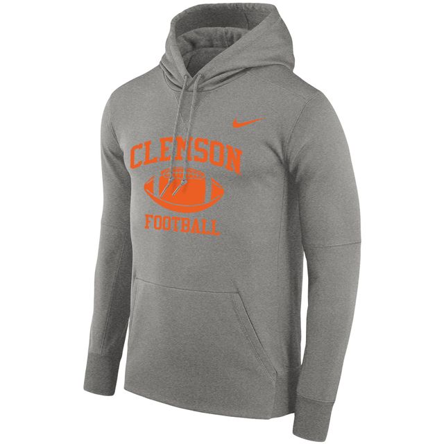 Chandail à capuchon de performance football rétro Nike Clemson Tigers Big & Tall Legend anthracite chiné pour homme