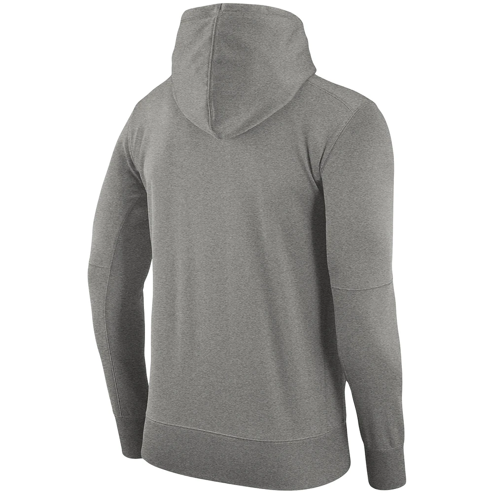 Men's Nike Heathered Charcoal Clemson Tigers Big & Tall Legend Retro Football Performance Pullover Hoodie