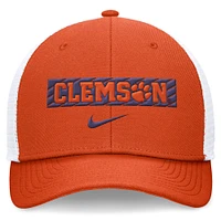 Men's Nike Orange/White Clemson Tigers 2024 Sideline Trucker Adjustable Hat