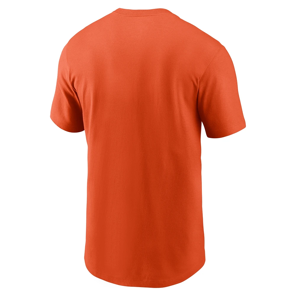 Men's Nike Orange Clemson Tigers Baseball T-Shirt