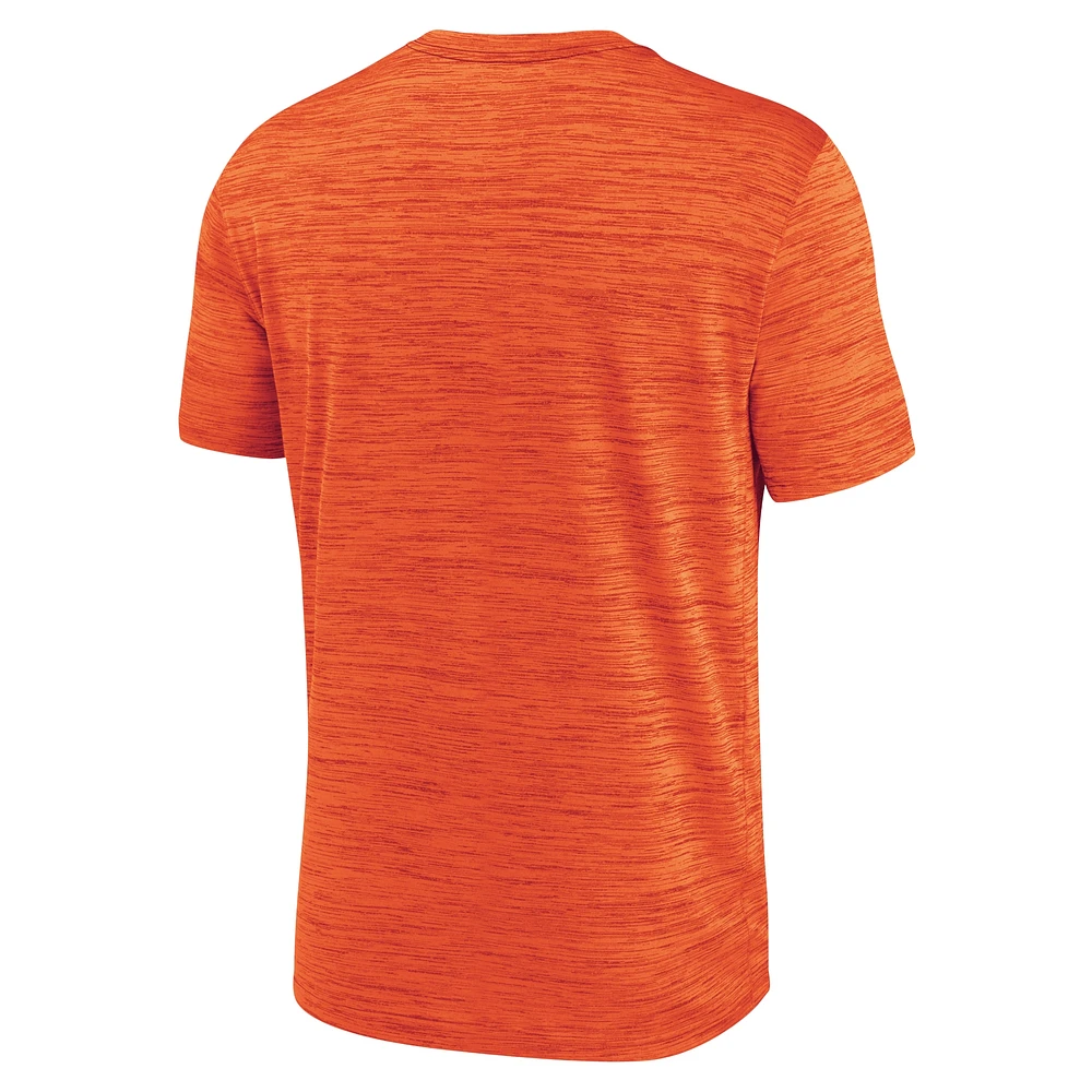 Men's Nike  Orange Clemson Tigers Campus Center Block Velocity Performance T-Shirt