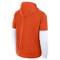 Men's Nike Orange Clemson Tigers Fitness Raglan Performance Pullover Hoodie