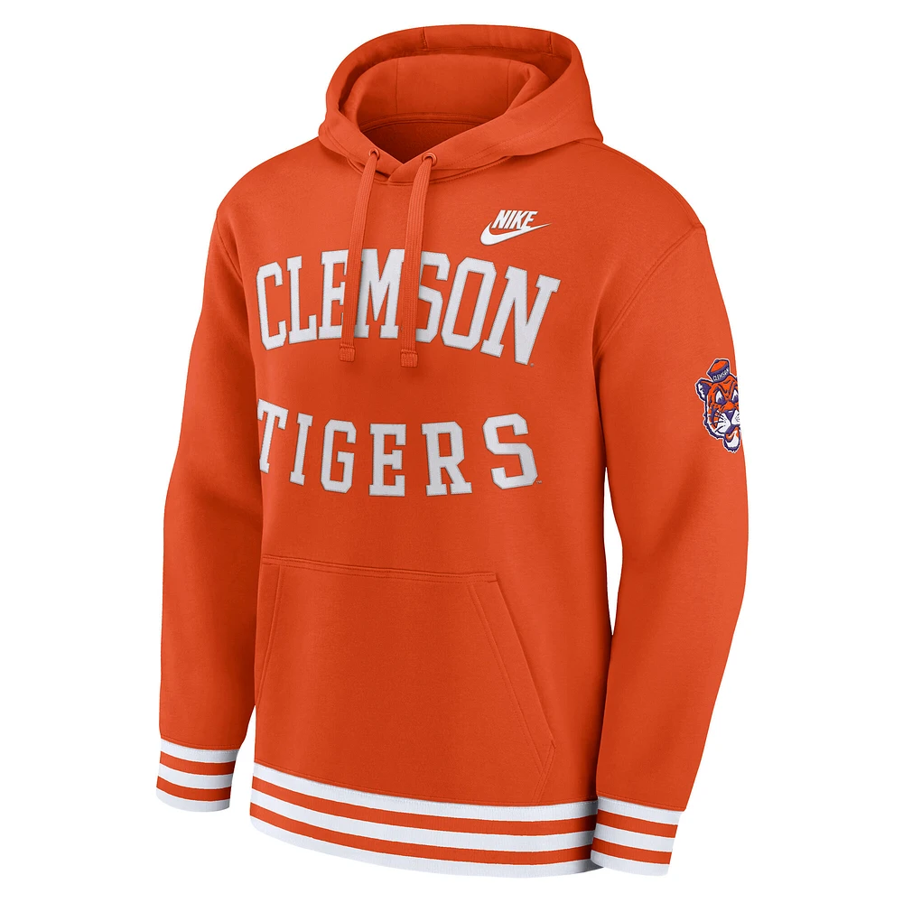 Men's Nike Orange Clemson Tigers Legacy Retro Pullover Hoodie