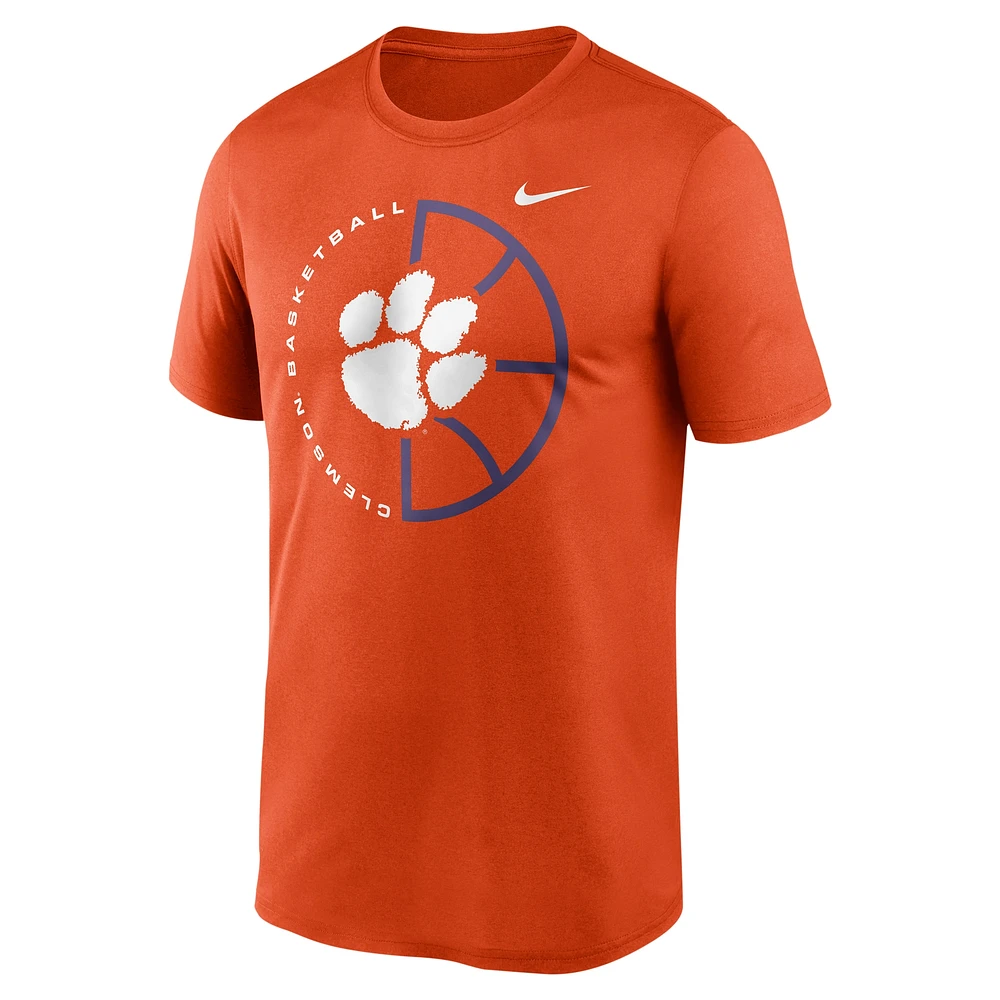 Men's Nike Orange Clemson Tigers Legend Basketball Icon Performance T-Shirt