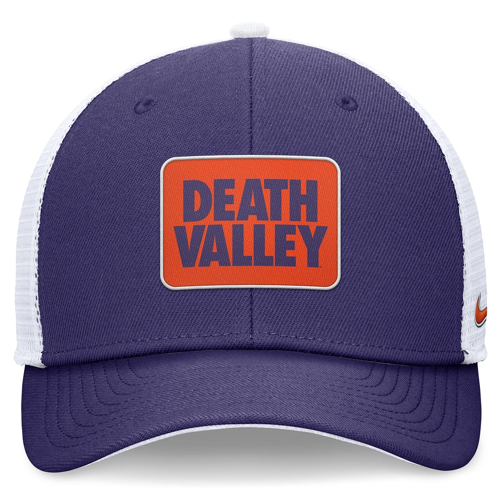 Men's Nike Purple/White Clemson Tigers Local Rise Trucker Adjustable Hat