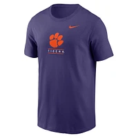 Men's Nike Purple Clemson Tigers 2-Hit T-Shirt