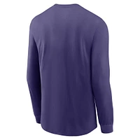 Men's Nike Purple Clemson Tigers Alternate Logo Long Sleeve T-Shirt