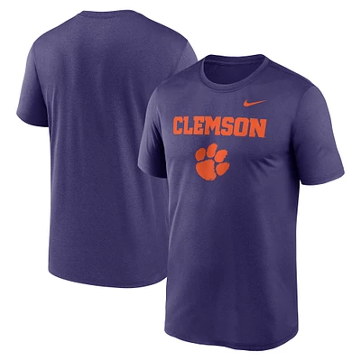 Men's Nike Purple Clemson Tigers Lockup Legend Performance T-Shirt
