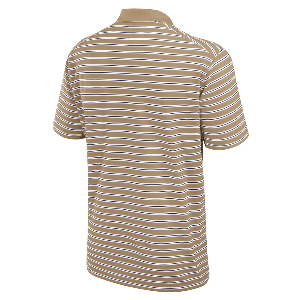 Men's Nike Tan Clemson Tigers Athletic Prep Striped Performance Polo