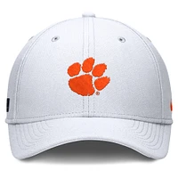 Men's Nike White Clemson Tigers 2024 On-Field Swoosh Flex Hat