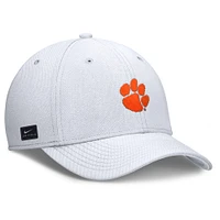 Men's Nike White Clemson Tigers 2024 On-Field Swoosh Flex Hat