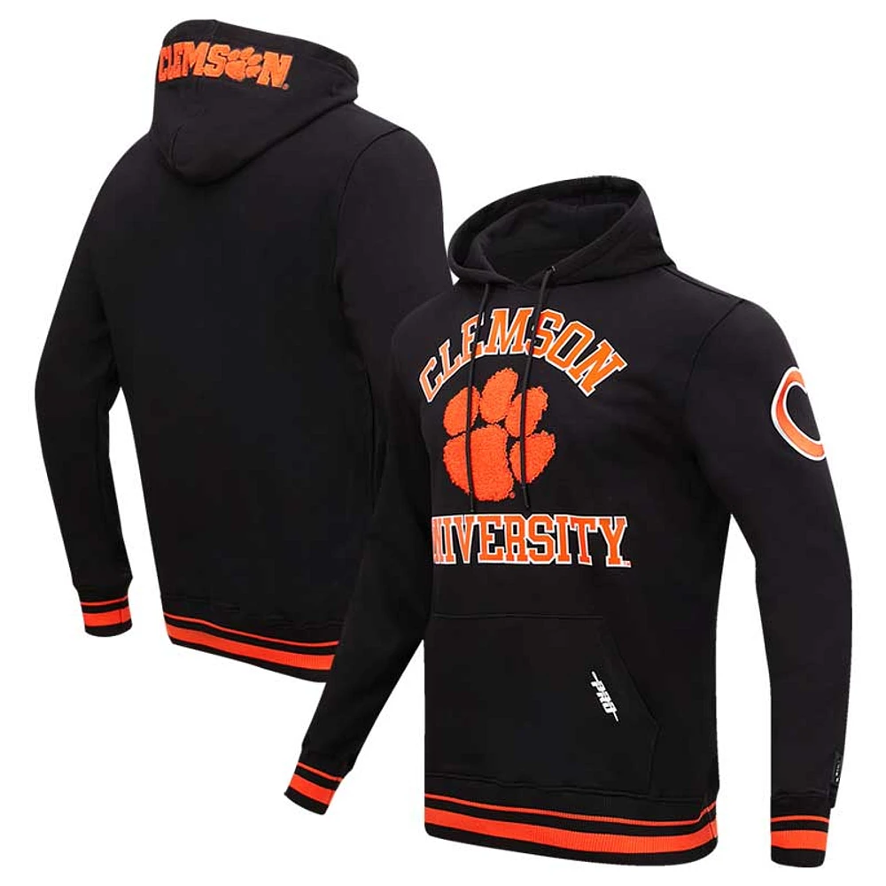 Sweat à capuche Pro Standard Clemson Tigers Classic Stacked Logo pour homme, noir