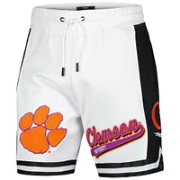 Men's Pro Standard White Clemson Tigers Script Tail DK 2.0 Shorts