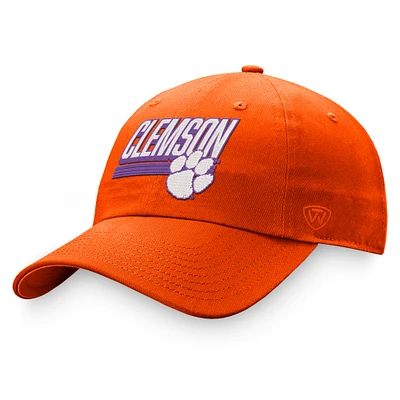 Casquette ajustable Top of the World Clemson Tigers Slice orange pour homme