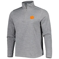 Men's Vineyard Vines Gray Clemson Tigers Sankaty Quarter-Zip Sweatshirt