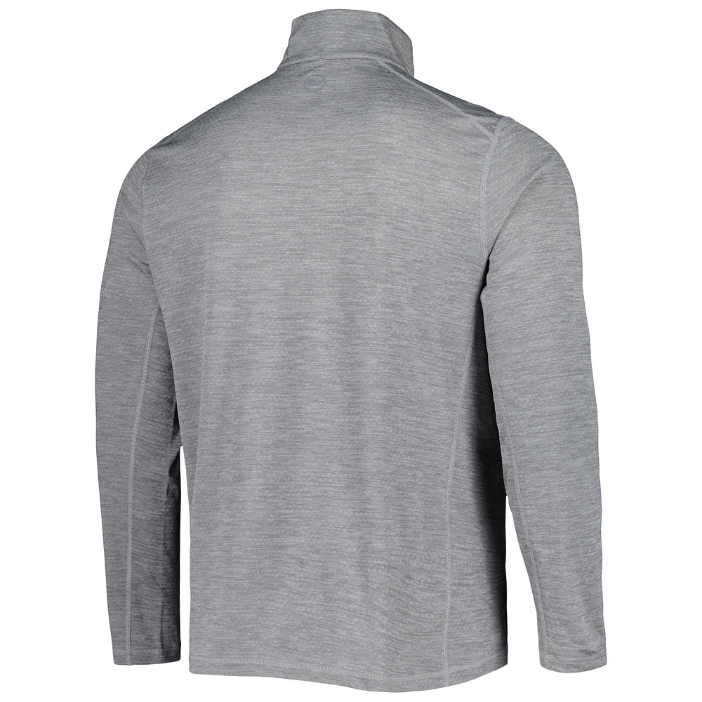 Men's Vineyard Vines Gray Clemson Tigers Sankaty Quarter-Zip Sweatshirt