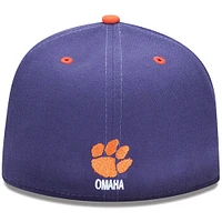 Casquette ajustée basique 59FIFTY Clemson Tigers New Era - Violet/Orange