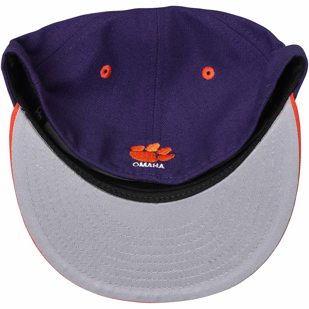 Casquette ajustée basique 59FIFTY Clemson Tigers New Era - Violet/Orange