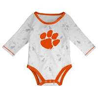 Newborn & Infant Orange/White Clemson Tigers Dream Team Raglan Long Sleeve Bodysuit Hat Pants Set