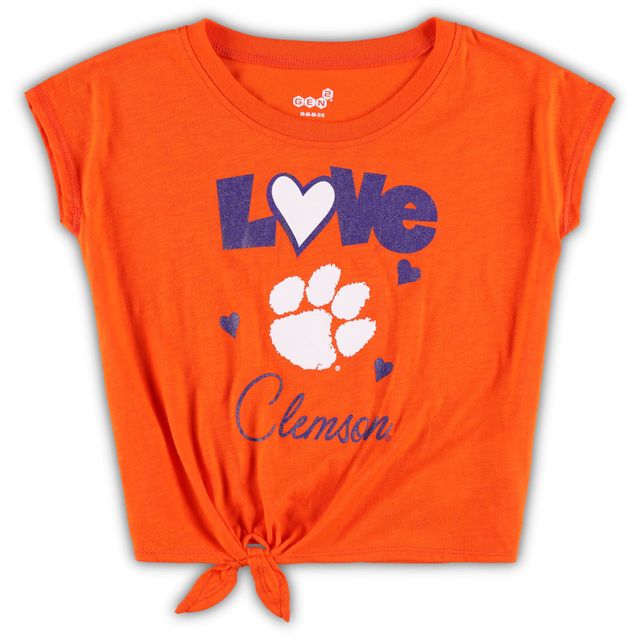 Ensemble t-shirt et legging Clemson Tigers Forever Love orange/violet préscolaire tout-petit