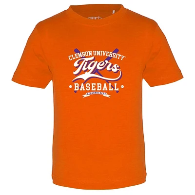T-shirt de baseball orange Clemson Tigers Toni pour tout-petits Garb