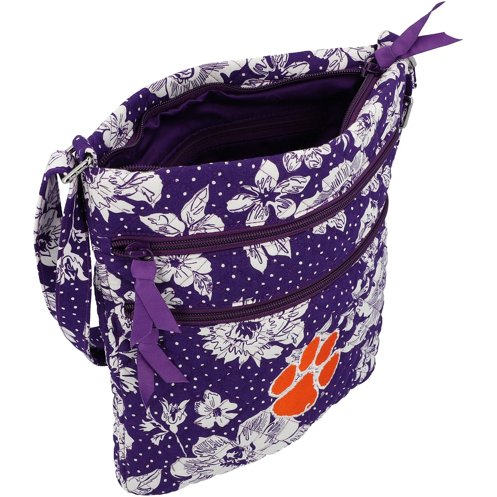 Vera Bradley Clemson Tigers Rain Garden Triple-Zip Hipster Crossbody Bag