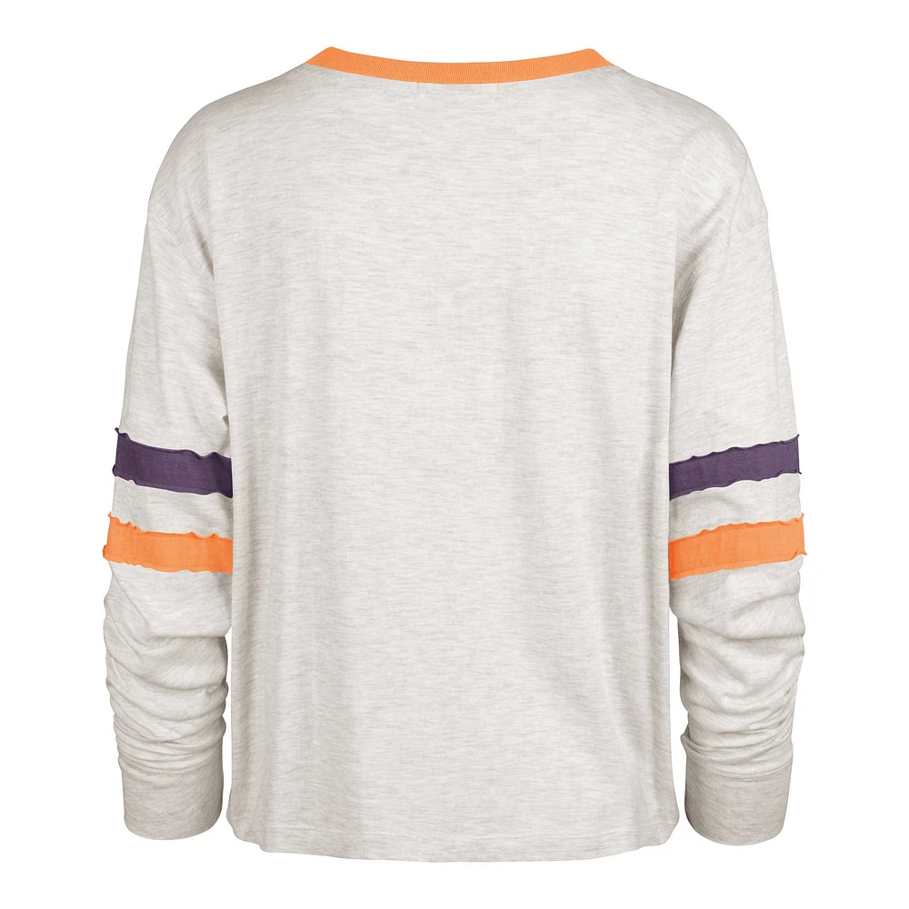 Women's '47 Oatmeal Clemson Tigers All Class Lena Long Sleeve T-Shirt