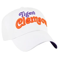 Women's '47 White Clemson Tigers Pensacola Clean Up Adjustable Hat