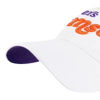 Women's '47 White Clemson Tigers Pensacola Clean Up Adjustable Hat