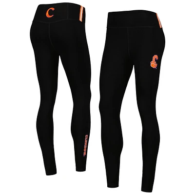 Women's Black Clemson Tigers Classic 3-Hit Jersey Leggings