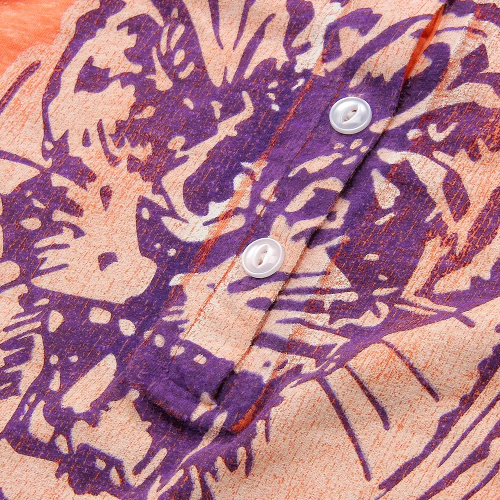 Womens Clemson Tigers Original Retro Brand Orange Relaxed Henley Tank Top