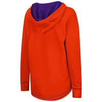 Chandail à capuchon tunique orange Colosseum pour femmes Clemson Tigers