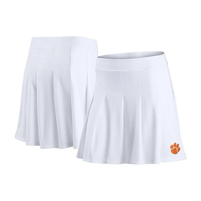 Jupe primaire Fanatics blanche Clemson Tigers Heritage pour femmes