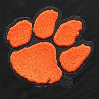 Women's Pro Standard Black Clemson Tigers Tonal Neutral Fitted Waist Length Racerback Tank Top