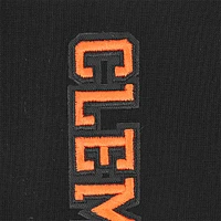 Women's Pro Standard Black Clemson Tigers Tonal Neutral Fitted Waist Length Racerback Tank Top