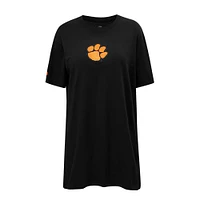Women's Pro Standard Black Clemson Tigers Tonal Neutral Mini T-Shirt Dress