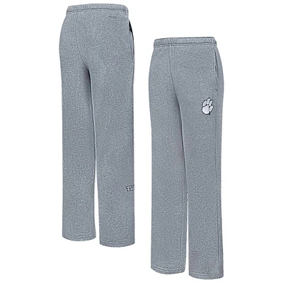 Women's Pro Standard Heather Charcoal Clemson Tigers Tonal Neutral Relaxed Fit Fleece Sweatpants