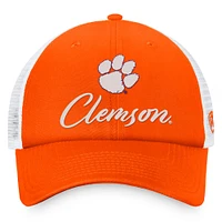 Women's Top of the World Orange/White Clemson Tigers Charm Trucker Adjustable Hat