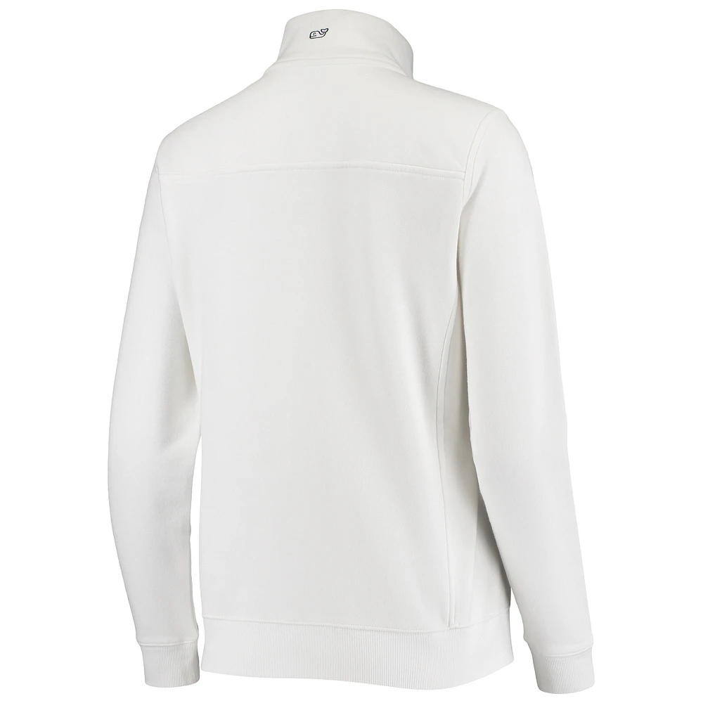 Women's Vineyard Vines White Clemson Tigers Shep Shirt 2.0 Quarter-Zip Jacket