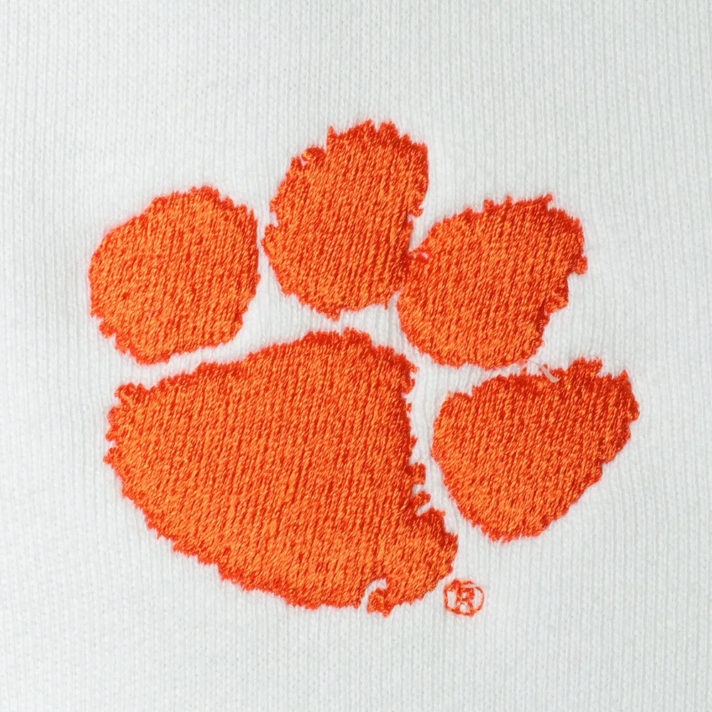 Women's Vineyard Vines White Clemson Tigers Shep Shirt 2.0 Quarter-Zip Jacket