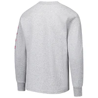 Youth Champion Gray Clemson Tigers Distressed Arch Over Logo Long Sleeve T-Shirt