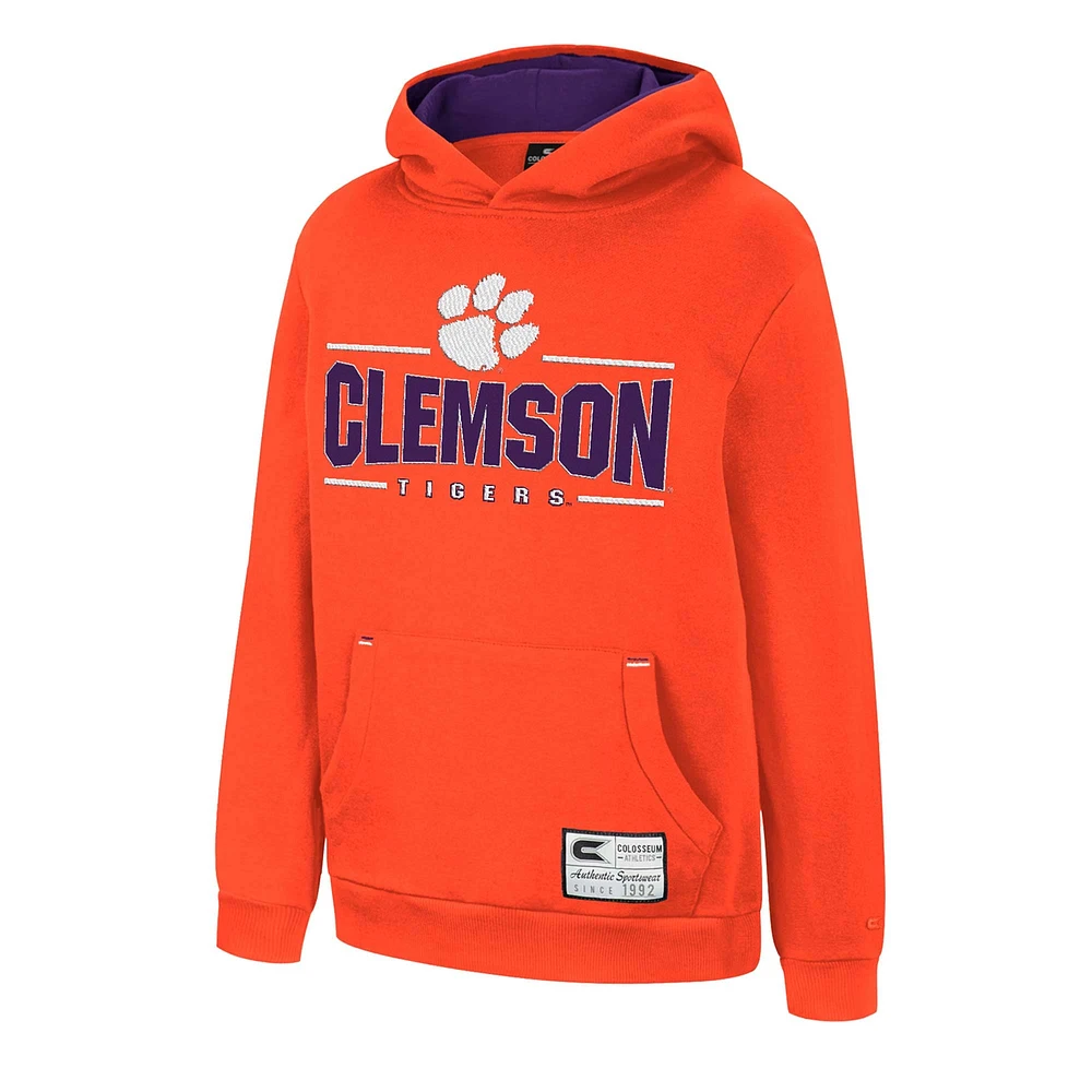 Youth Colosseum Orange Clemson Tigers Lead Guitarists Pullover Hoodie