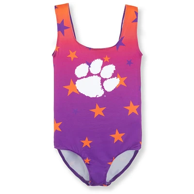 Justaucorps de danse violet ZooZatz pour jeunes Clemson Tigers