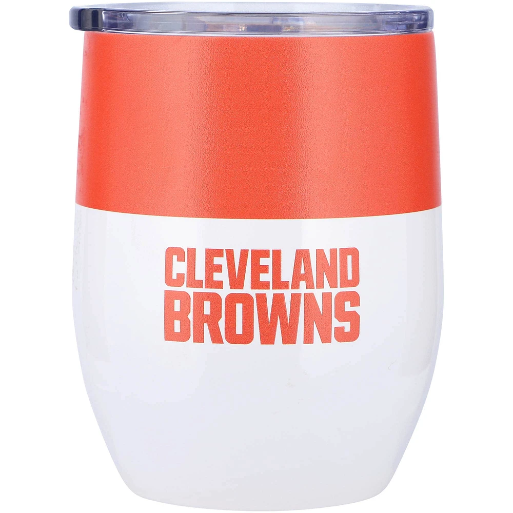 Cleveland Browns 16oz. Colorblock Stainless Steel Curved Tumbler