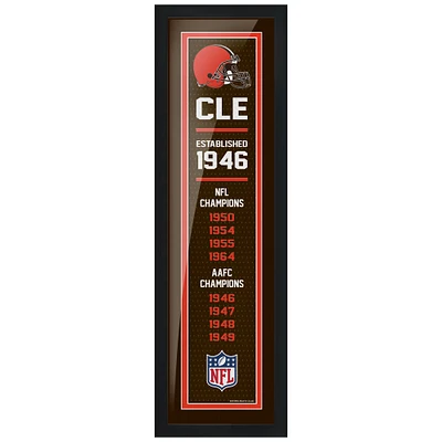 Cleveland Browns - 6'' x 22'' Team Empire Framed Artwork