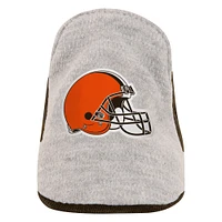 Girls Infant Heather Gray/Brown Cleveland Browns All Dolled Up Three-Piece Bodysuit, Skirt & Booties Set