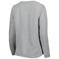 Juniors Heathered Gray Cleveland Browns All Striped Up Raglan Long Sleeve T-Shirt
